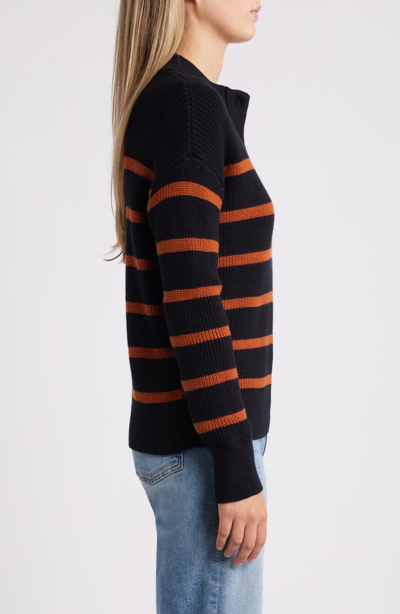 Caslon<sup>®</sup> Half Button Pima Cotton Blend Sweater, Alternate, color,