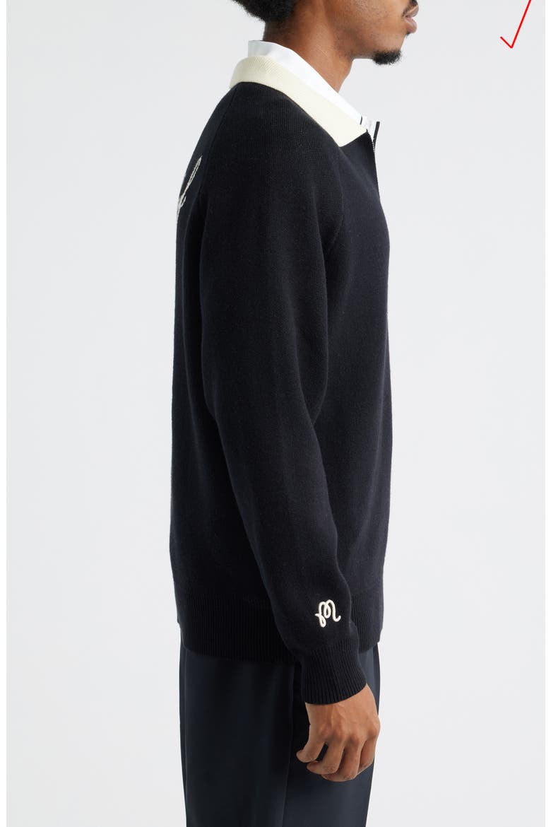 King of Clubs Polo Sweater, Alternate, color, BLACK