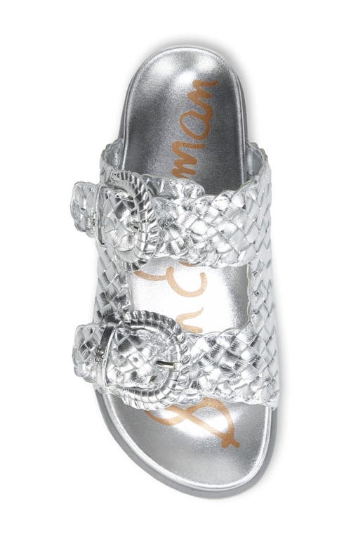 Sam Edelman Tiffanie Woven Two-strap Sandal In Silver