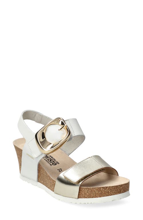 Mephisto Leandre Wedge Sandal In Gold Vega