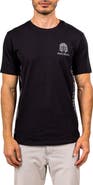 Maceoo Insignia Black Allover Logo Stretch Cotton T-Shirt