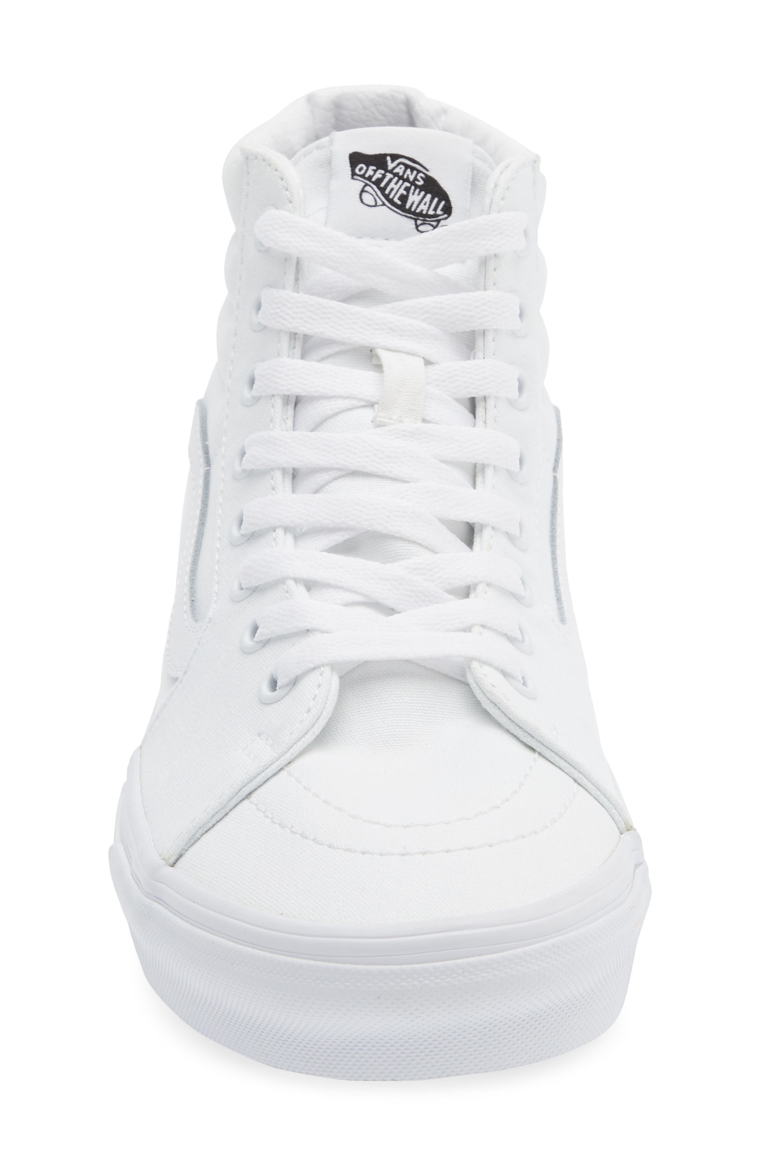Sk8-Hi Wide High Top Sneaker, Alternate, color, CNVS WHITE