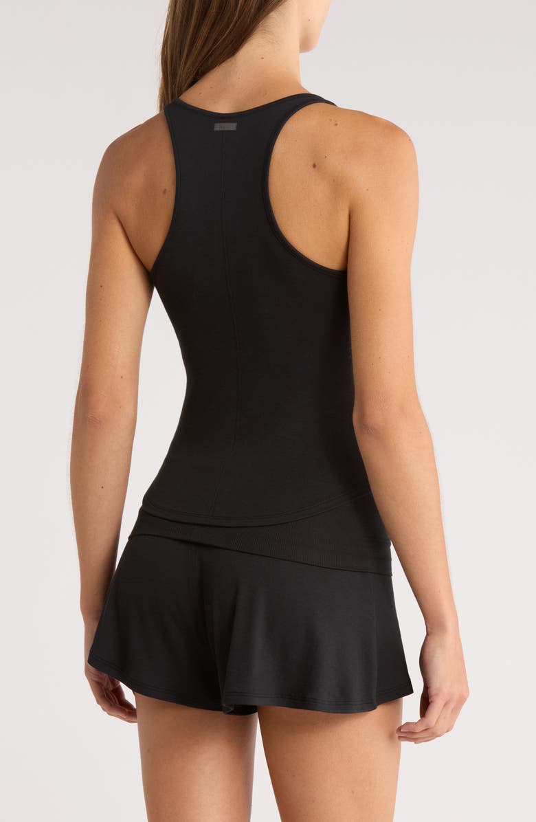 Lunya Soft Rib Racerback Pajama Tank, Alternate, color, Immersed Black