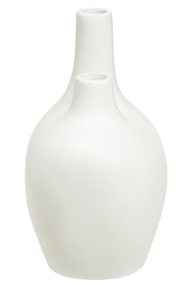 Pioneer Decorative Ceramic Vase, Alternate, color, OFF-WHITE