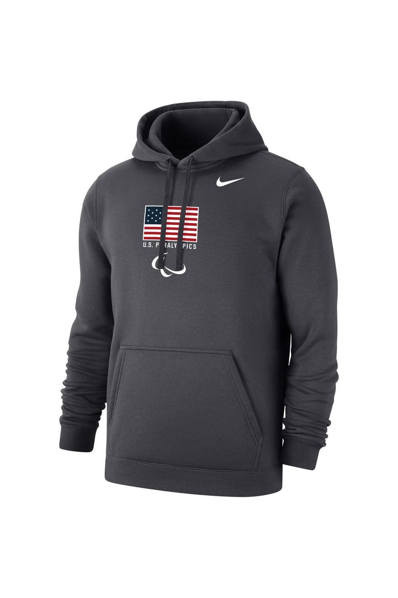 Men's Nike Anthracite Team USA Fleece Pullover Hoodie, Alternate, color, Anthracite