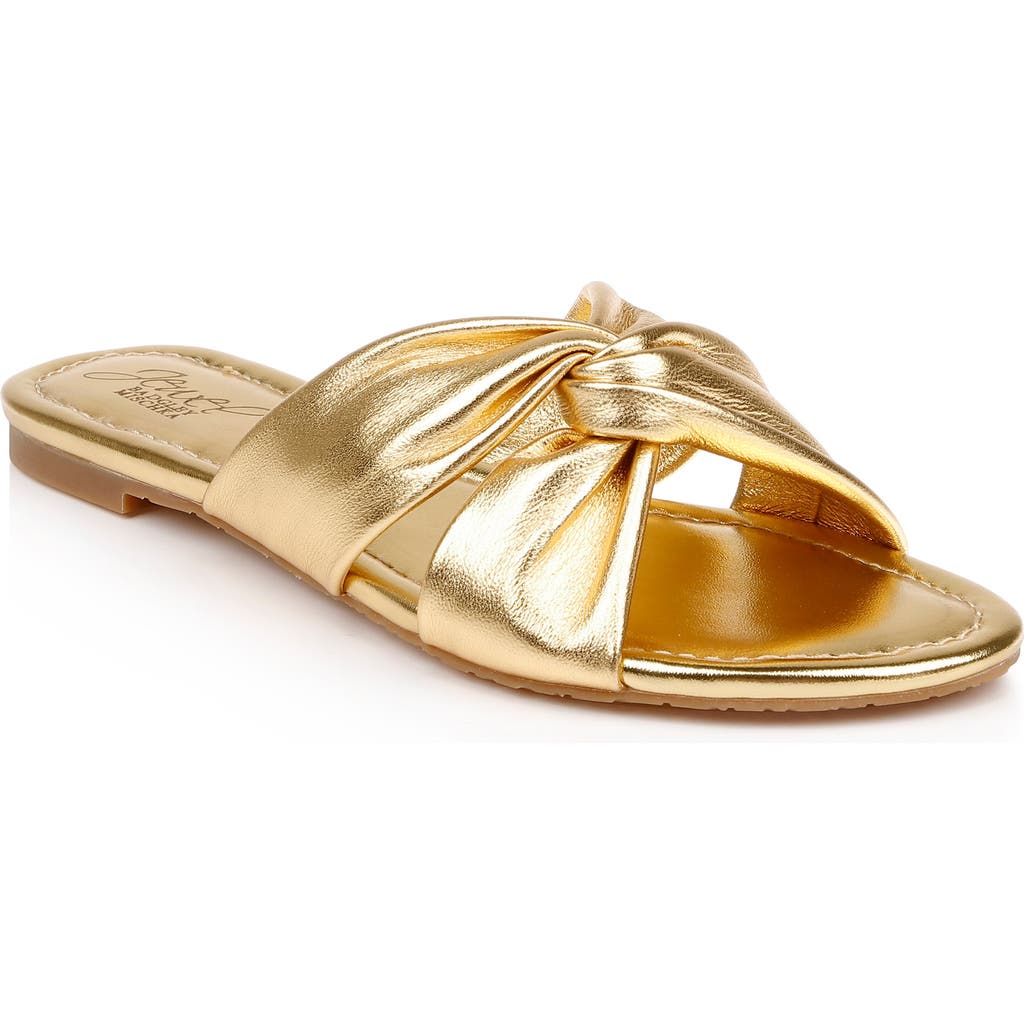Jewel Badgley Mischka Nicolet Sandal In Gold