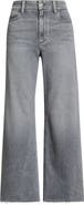 PAIGE Anessa High Waist Raw Hem Wide Leg Jeans