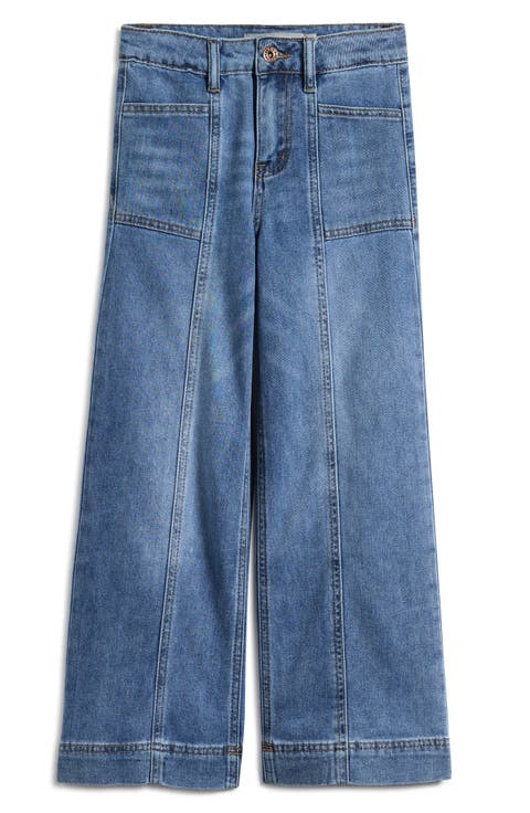 Kids' Wide Leg Utility Jeans (Big Kid)