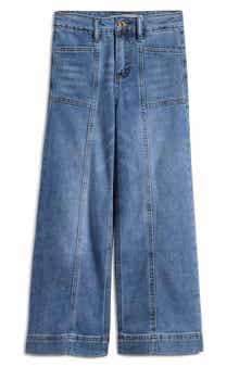 Tractr Kids' Wide Leg Utility Jeans