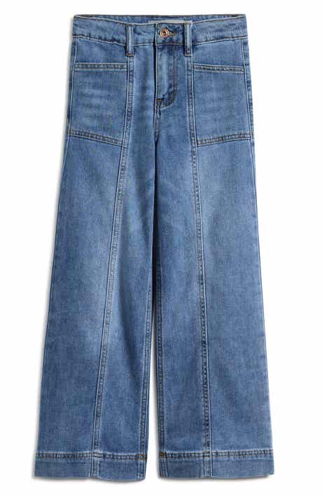 Tractr Kids' Wide Leg Utility Jeans