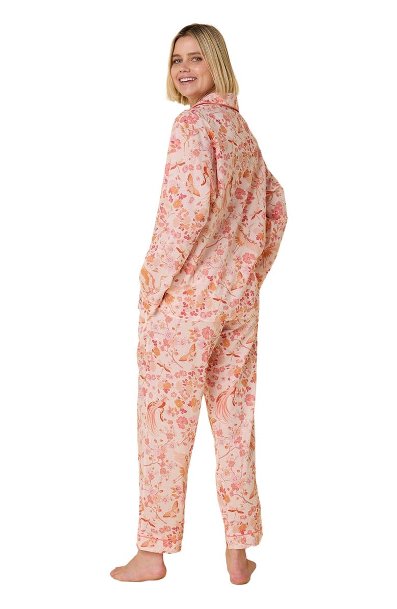 The Cat's Pajamas Voile Pajama Set Floral, Alternate, color, Sorbet Roses