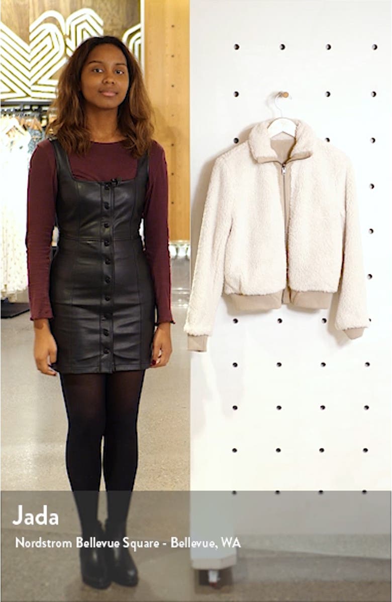 Kendal Reversible Faux Suede & Fleece Bomber Jacket, sales video thumbnail