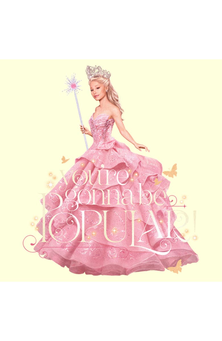Wicked Men's Wicked Glinda You're Gonna Be Popular Graphic T-Shirt, Alternate, color, Beige