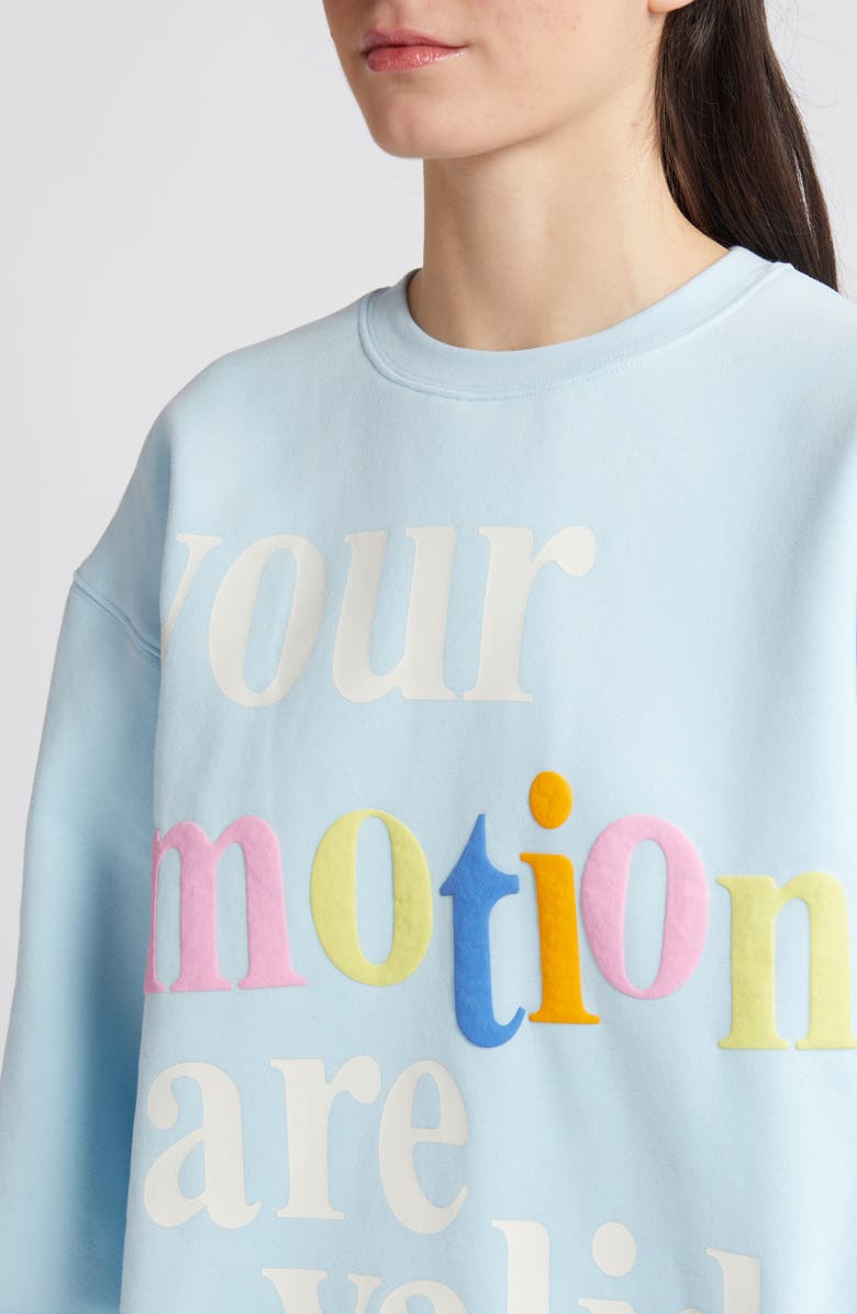 THE MAYFAIR GROUP Your Emotions Are Valid Crewneck Sweatshirt, Alternate, color, 