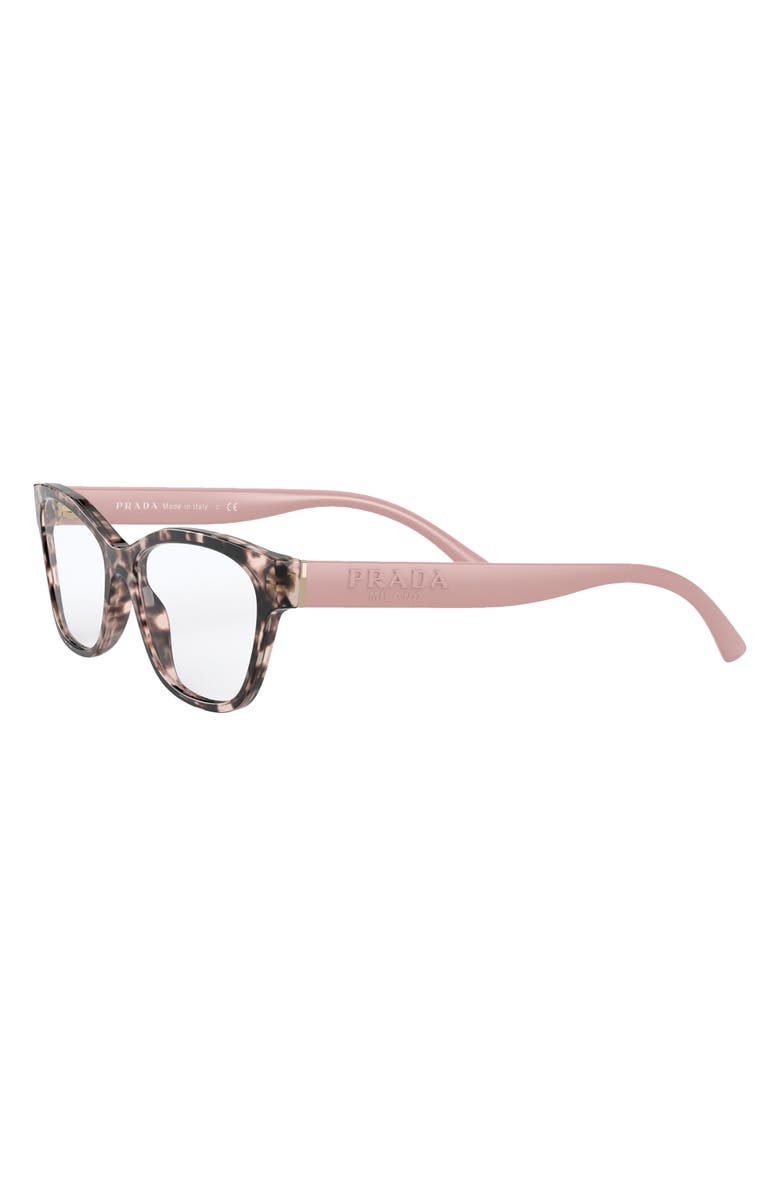 Prada 53mm Cat Eye Optical Glasses, Alternate, color, Pink