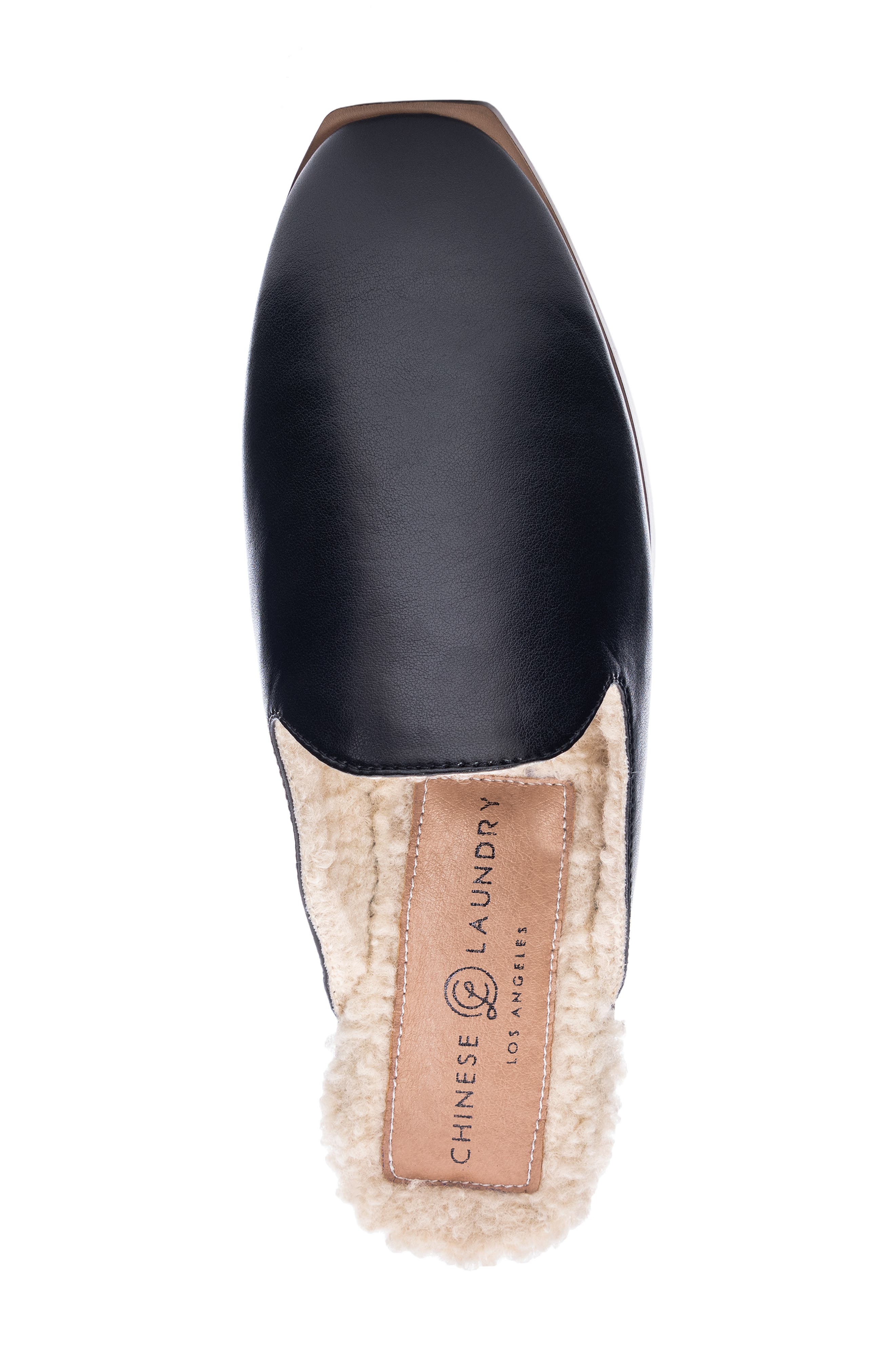 Domino Mule, Alternate, color, BLACK FAUX LEATHER