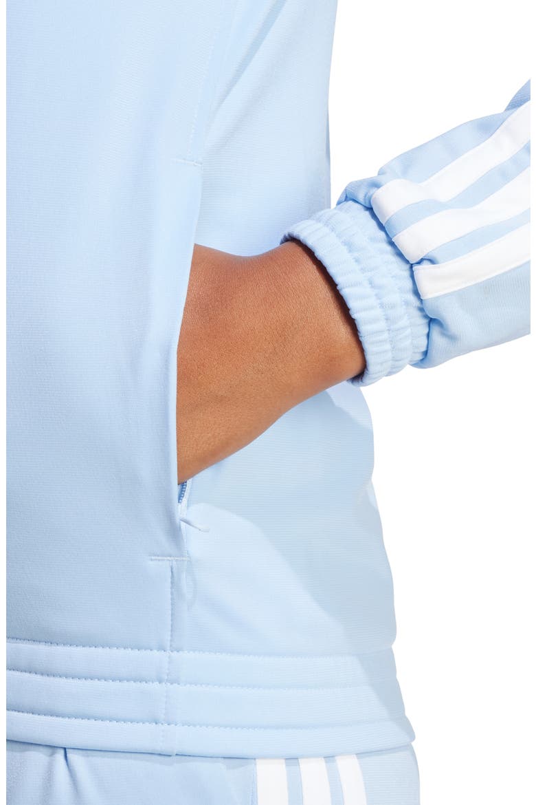 3-Stripes Tricot Track Jacket, Alternate, color, GLOW BLUE/ WHITE
