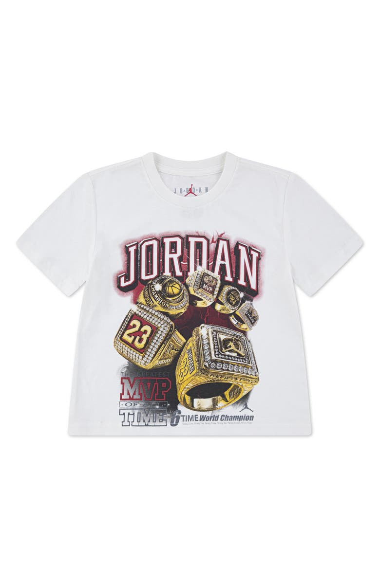 Jordan Kids' Six Rings Cotton Blend Graphic T-Shirt, Main, color, Sail