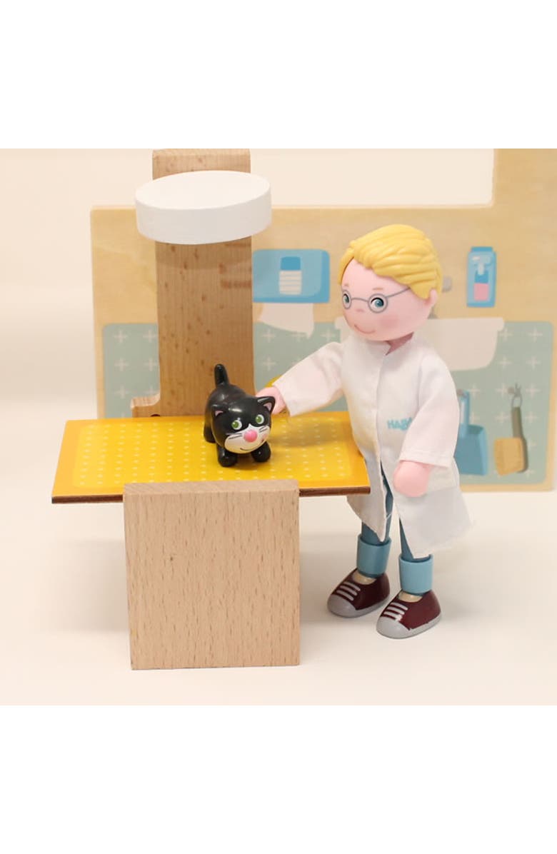 HABA Little Friends Veterinarian Andreas 4.5" Dollhouse Toy Figure with Removable Lab Coat, Alternate, color, Multi