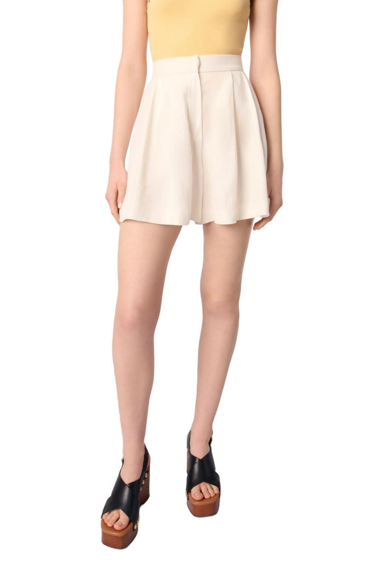 maje Flowing shorts, Alternate, color, Ecru