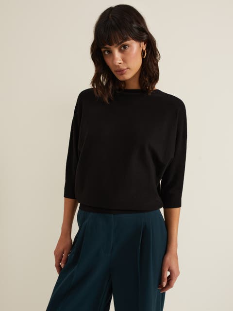 Cristine Slash Neck Knit Jumper