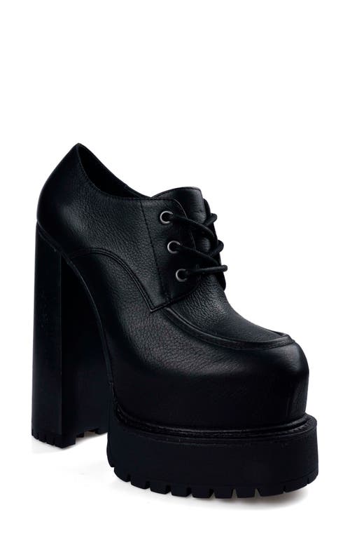 Zigi Tina Lace-up Platform Shoe In Black