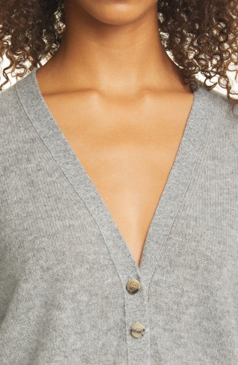 Khaite Amelia Button Front Cashmere Cardigan, Alternate, color, 