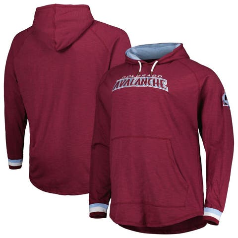 Men's Mitchell & Ness  Burgundy Colorado Avalanche Big & Tall Legendary Raglan Pullover Hoodie