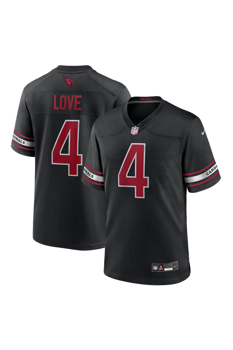 Men's Nike Jeremiyah Love Black Arizona Cardinals Alternate Game Player Jersey, Main, color, Black