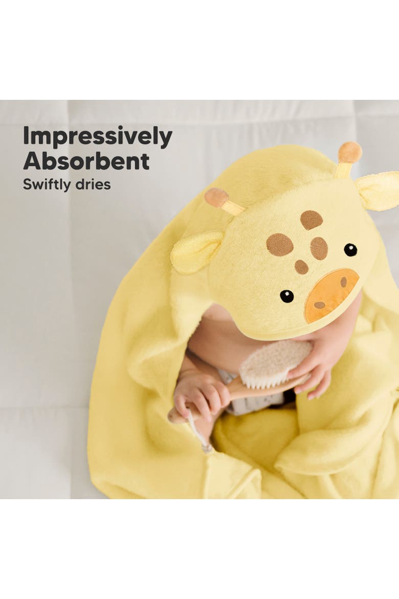 Cuddle Baby Hooded Towel, Alternate, color, Giraffe