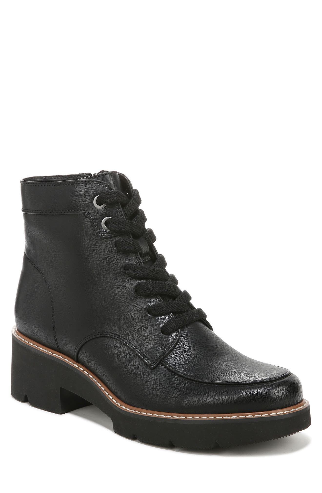 Naturalizer Catherine Lace-Up Lug Sole Boot - Wide Width Available, Main, color, 