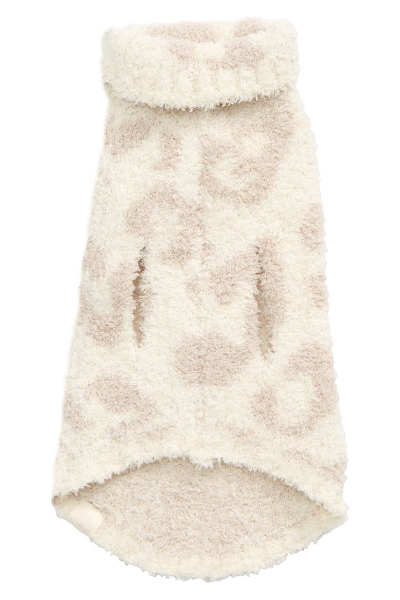 CozyChic™ Leopard Dog Sweater, Alternate, color, CREAM/ STONE