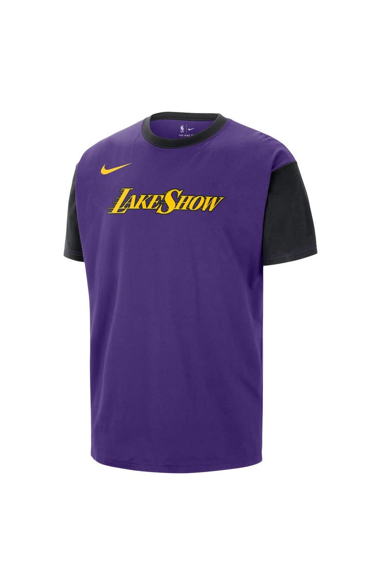 Nike Men's Nike Purple Los Angeles Lakers 2024/25 City Edition Courtside Color Block T-Shirt, Alternate, color, 