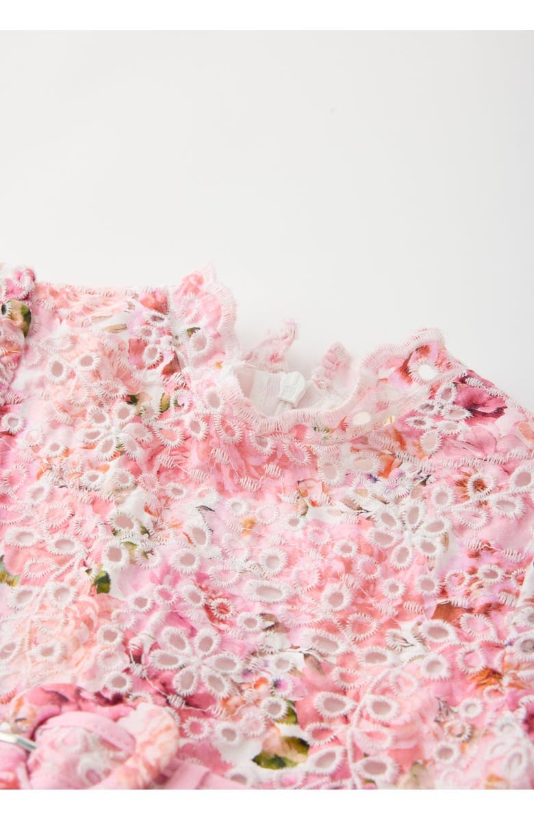 Marlo Kids Julietta Cotton Embroidered Mini Dress, Alternate, color, Floral