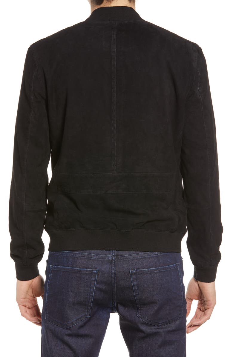AllSaints Ronan Suede Bomber Jacket, Alternate, color, 