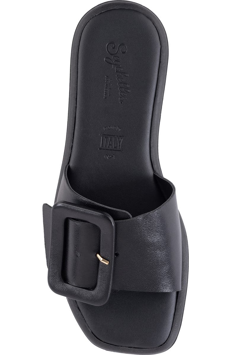 Seychelles Manhattan Slide Sandal, Alternate, color, Black Leather