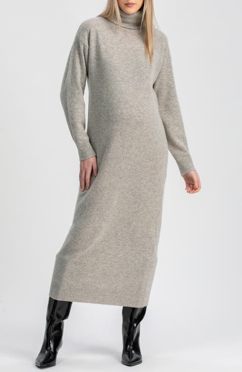 Gressoney Long Sleeve Maternity Sweater Dress