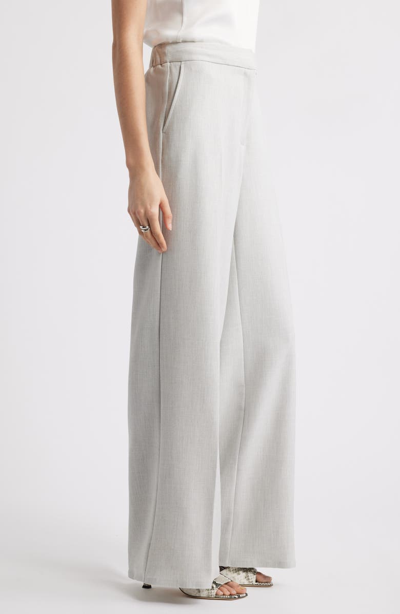 Nordstrom The Lennox Wide Leg Trousers, Alternate, color, Grey Light Heather