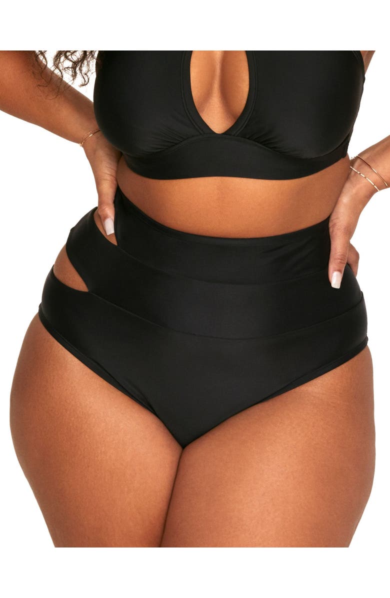 Adore Me Demi Swimwear High Waist Bikini Bottom, Main, color,