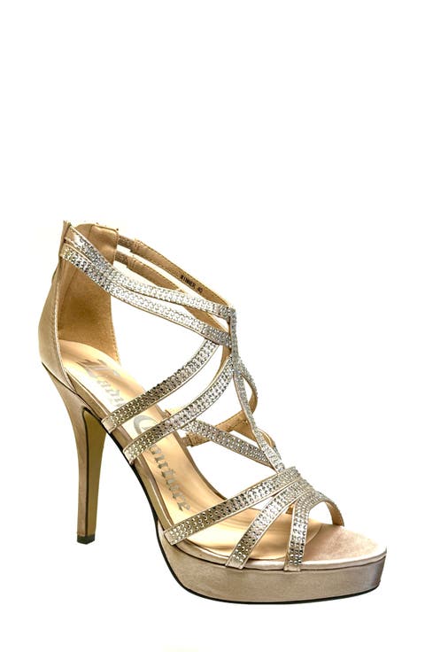 Strappy Rhinestone Sandal (Women)