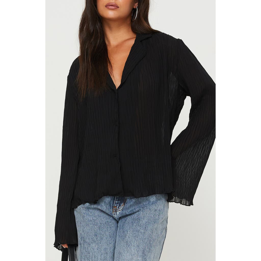 PRINCESS POLLY PRINCESS POLLY SELMA CRINKLE BUTTON-UP TOP