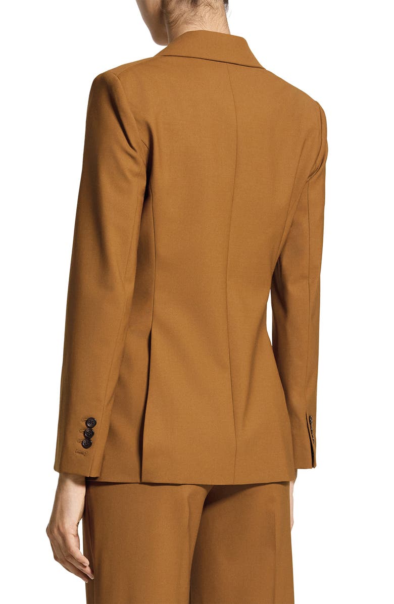 Theory Lynnia Stretch Wool Blazer, Alternate, color, Dark Cognac