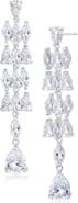 CZ by Kenneth Jay Lane Cubic Zirconia Chandelier Drop Earrings