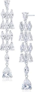 CZ by Kenneth Jay Lane Cubic Zirconia Chandelier Drop Earrings