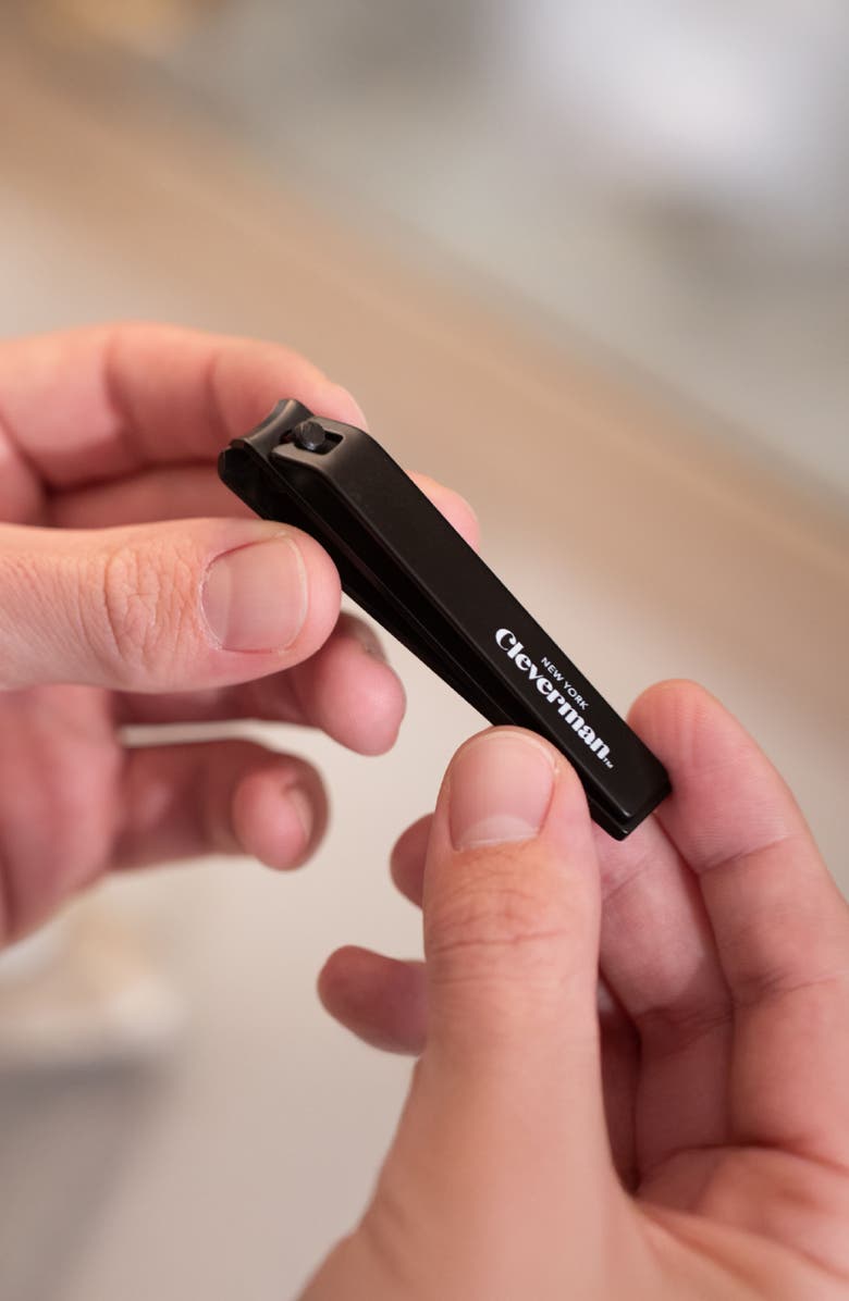 Cleverman Premium Stainless Steel Fingernail and Toenail Clipper Set, Alternate, color, Black