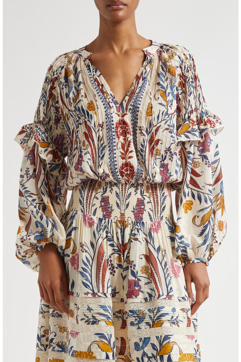 Romantic Lightness Ruffle Top, Main, color, ROMANTIC LIGHTNESS C