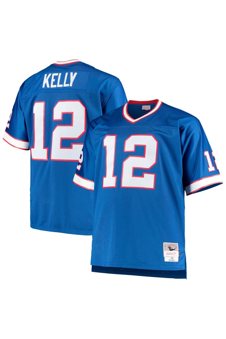 Men's Mitchell & Ness Jim Kelly Royal Buffalo Bills Big & Tall 1990 Retired Player Replica Jersey, Main, color, Royal