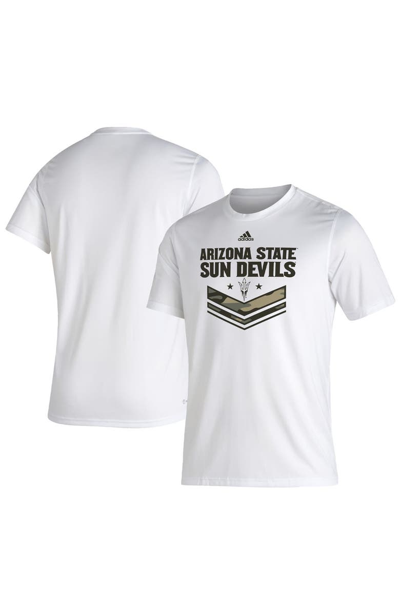 adidas Men's adidas White Arizona State Sun Devils Military Appreciation Creator T-Shirt, Main, color, 