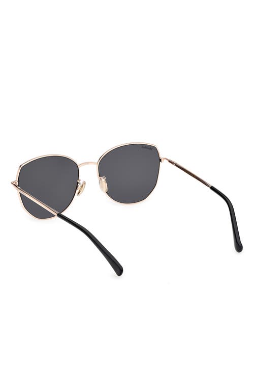 Max Mara 58mm Round Sunglasses In Metallic