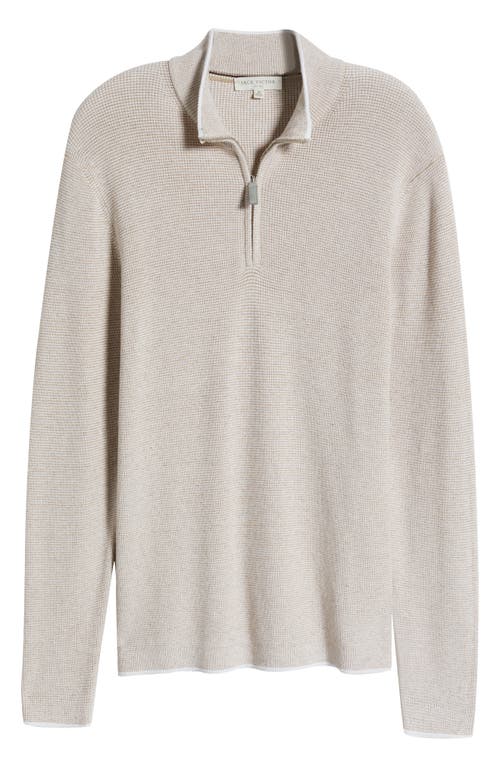 Jack Victor Daulac Quarter Zip Pullover In Sand